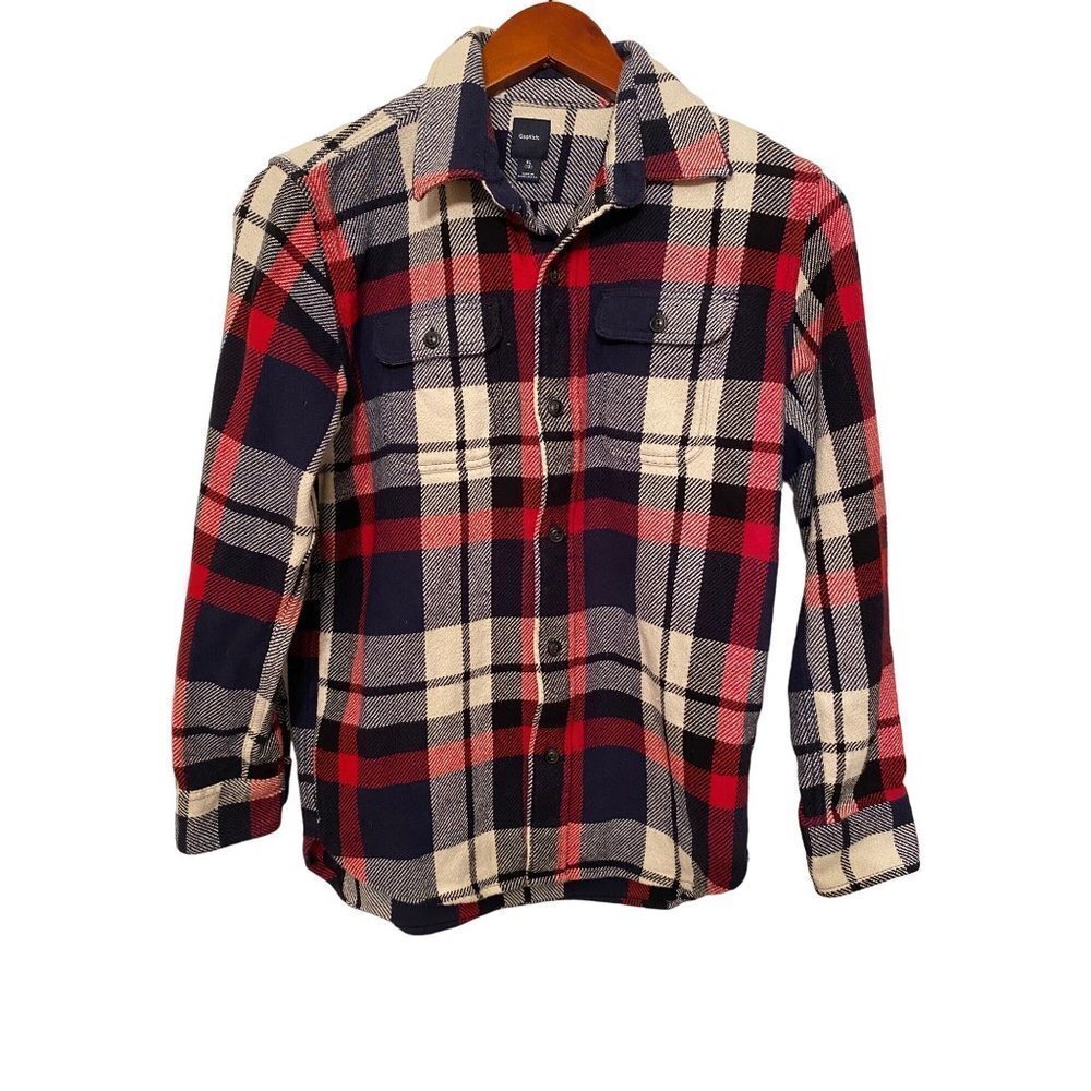 GAP Boys Heavy Plaid Flannel Shirt Size XL(12)